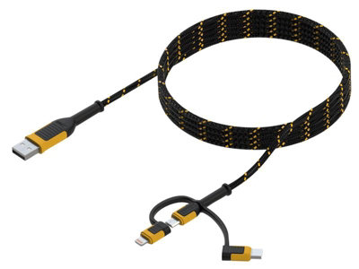 Dewalt 131 1356 DWG Reinforced Braided 3-in-1 Combo Cable 1.8m (6ft) DWT1311356