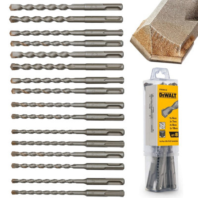 DeWalt 16 Piece SDS SDS Plus Drill Bit Set 6 7 8 10mm Long Life Carbide Case