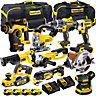 Dewalt 18V 10 Piece Power Tool Kit with 4 x 5.0Ah Battery + 2 x Charger & 2 x Tool Bag T4TKIT-12845