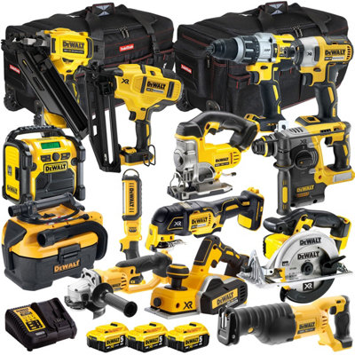 Dewalt 18V 14 Piece Power Tool Kit with 5 x 5.0Ah Batteries T4TKIT-998