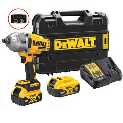 Dewalt 18v DCF900P2T  XR High Torque Impact Wrench Li-Ion 1/2" 1396Nm - 2x 5ah - 4