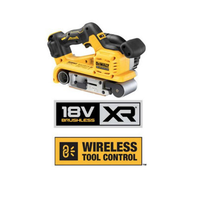 Dewalt 18v DCW220NT Cordless Brushless XR Belt Sander 75mm  + Tstak + 3 Sheets - 7