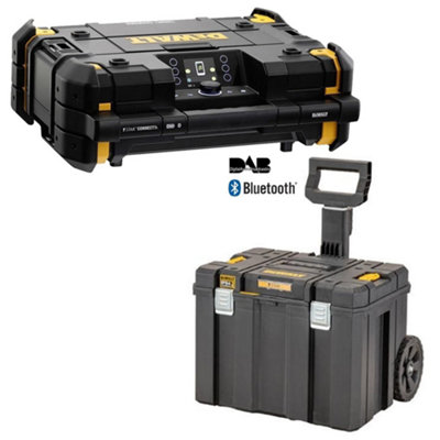 Dewalt 18v Tstak DAB Digital Radio Bluetooth USB + DWST83347-1 Storage Trolley