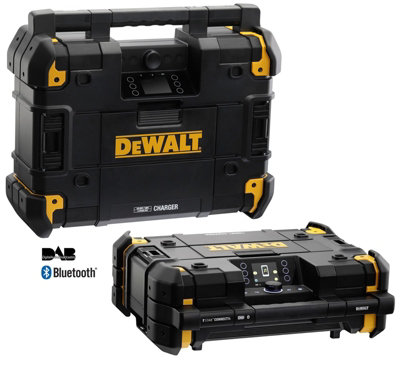 Dewalt 18v Tstak DAB Digital Site Radio Bluetooth Charger USB + Flexvolt 9.0AH