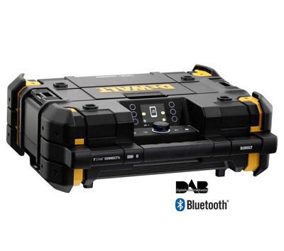 Dewalt 18v Tstak DAB Digital Site Radio Bluetooth Charger USB + Flexvolt 9.0AH - 4
