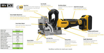 Dewalt 18v XR Brushless Biscuit Jointer - Bare Unit in TSTAK
