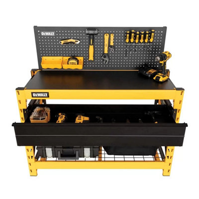 Dewalt 2-Shelf Industrial Storage Rack Workstation, 1250lb Per Shelf ...