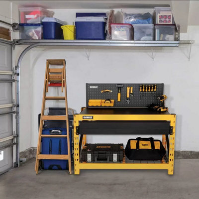Dewalt 2-Shelf Industrial Storage Rack Workstation, 1250lb Per Shelf ...