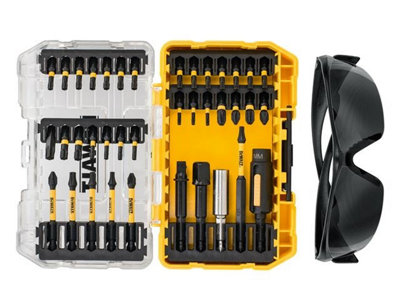 Dewalt 38 PC FLEXTORQ Screwdriver Impact Rated Bit Set Tough Case Safety Glasses - 5