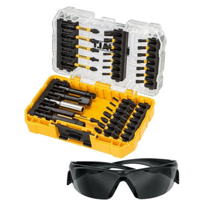 Dewalt 38 PC FLEXTORQ Screwdriver Impact Rated Bit Set Tough Case Safety Glasses - 7