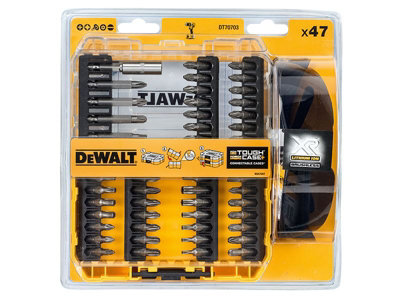 Dewalt 47 Piece Impact Rated Screw Driver Bit Set Hex Shank Black Safety Glasses