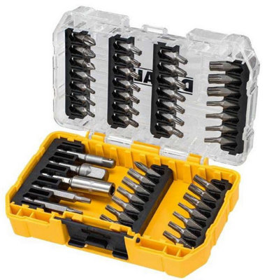 Dewalt 47 Piece Screw Driver Impact Rated Bit Set Hex Shank + Safety Glasses