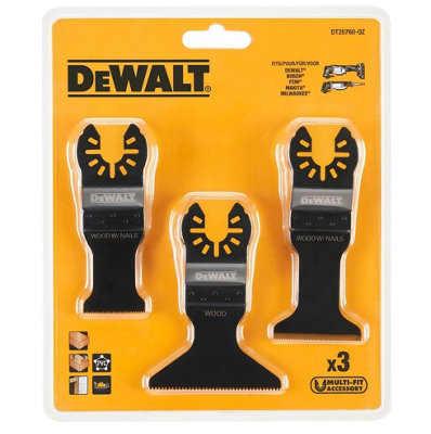 Dewalt 6 Piece Multi Tool Blade Set Titanium Plunge Cut Nails Wood DCS355 DCS356