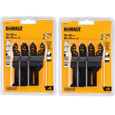 Dewalt 6pc 43mm Multi Tool Accessory Blade Set 18 12 TPI - DCS355 DWE315