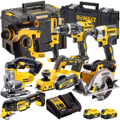 Dewalt 8 Piece 18V Li-ion Kit 2 x 5.0Ah Batteries & Charger DEW-KIT-8M