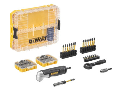 Dewalt 80PC Set - Impact Driver Right Angle Drill Attachment 1/4" Hex Bit Set
