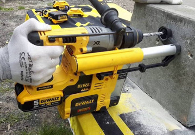 Dewalt sds with online dust extractor