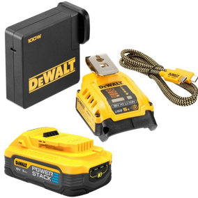 DeWalt DCB094H1 18v XR USB Power Delivery Charging Kit With - 1x 5ah Powerstack