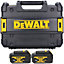 Dewalt DCB182 4.0ah 18v XR Lithium Ion Battery Twin Pack + Tstak Drill Case