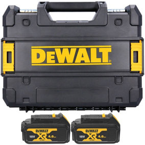 Dewalt DCB182 4.0ah 18v XR Lithium Ion Battery Twin Pack + Tstak Drill Case