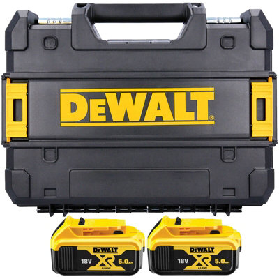 2 x DeWalt DCB184 18V XR li-ion Battery 5Ah Genuine UK Twin Pack