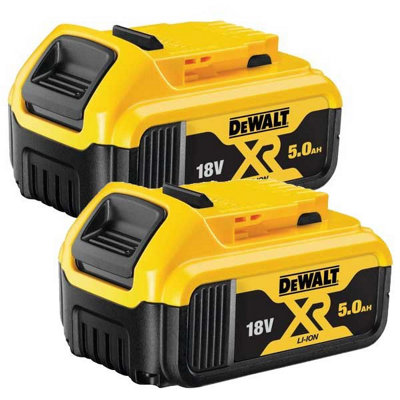 Dewalt DCB184 5.0ah 18v XR Lithium Ion Li-Ion Battery Twin Pack - LED Indicator