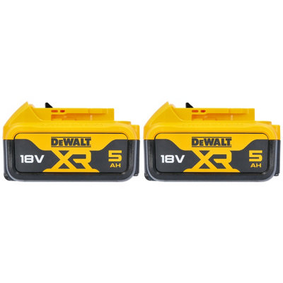 DeWalt DCB184 XR 18V Lithium-Ion 5Ah Battery - Twin Pack