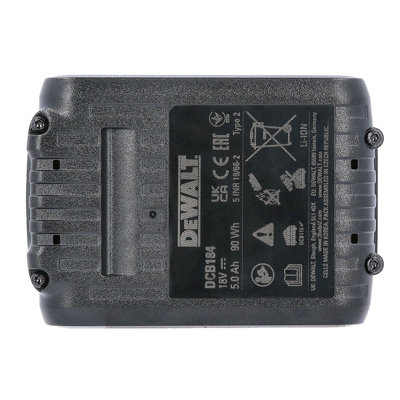 DeWalt DCB184 XR 18V Lithium-Ion 5Ah Battery - Twin Pack
