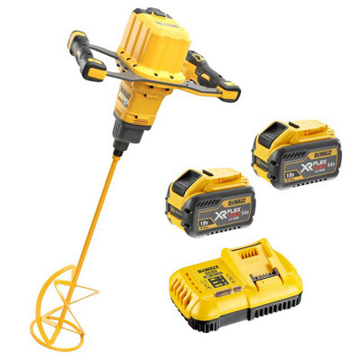 Dewalt DCD240X2 54V Li-ion Brushless Cordless XR Flexvolt Paddle Mixer - 2 x 9ah