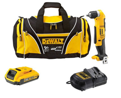 Dewalt DCD740D1 18v XR 2 Speed Right Angle Drill Li-Ion + 1x2.0ah, Charger + Bag