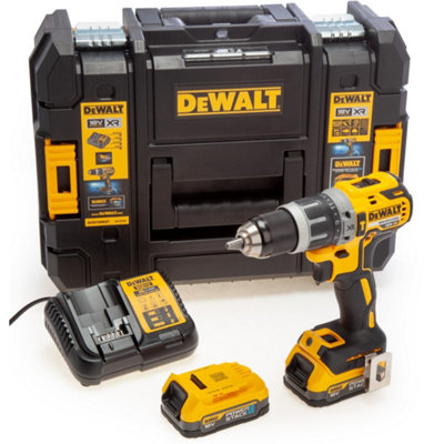 DeWalt DCD796E2T 18V XR Brushless Combi Hammer Drill - 2 x POWERSTACK Batteries