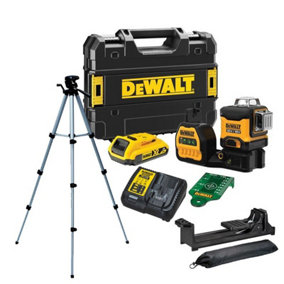 Dewalt DCE089D1G18 3 x 360 Green Multi Line Laser 12V 18V 1x2.0Ah + Tripod +Bag