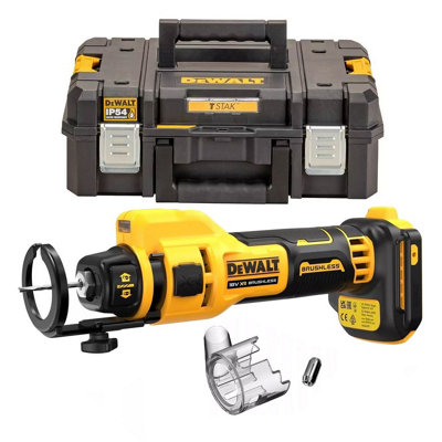 Dewalt DCE555N XR Brushless 18v Drywall Cut Out Tool Bare + 2 Collets ...