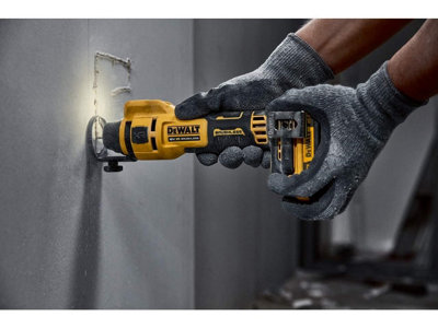 Dewalt DCE555N XR Brushless 18v Drywall Cut Out Tool Bare + 2 Collets ...
