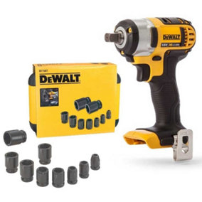 Dewalt DCF880N 18V XR 1/2" Compact Impact Wrench + 9 Piece Socket Set + Case