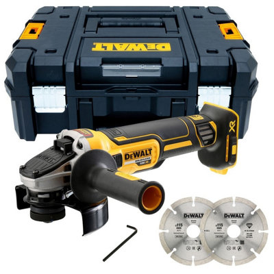 Dewalt DCG405NT 18v XR Brushless Cordless 125mm Angle Grinder 2 Diamond Blades