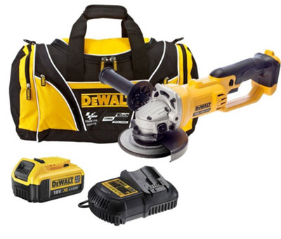 Dewalt DCG412M2 18v XR Cordless Angle Grinder 125mm + 2 x 4.0ah Batt Charger Bag