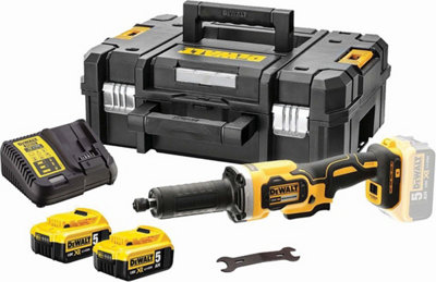 Dewalt DCG426P2 18v XR Cordless Die Grinder Brushless 125mm 2 x 5.0ah Batteries