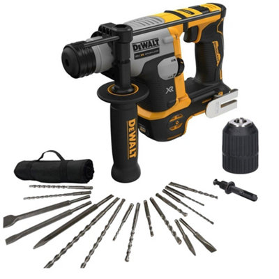 Dewalt DCH172N 18v Ultra Compact Brushless SDS Hammer Drill + 17PC Set + Chuck