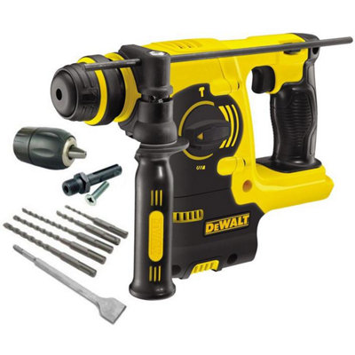 Dewalt DCH253N 18v 3kg SDS+ Rotary Hammer Drill Bare + 5 Piece SDS Set + Chuck