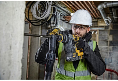 Dewalt DCH274N XR 18v SDS Brushless Hammer Drill 3 Mode D25303DH Dust Extractor DIY at B Q
