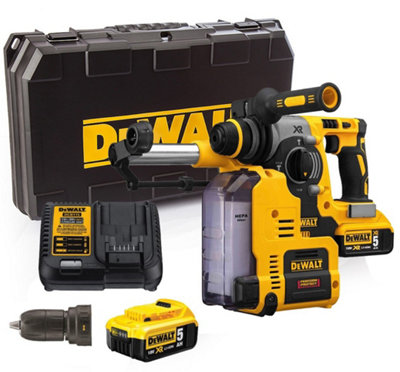 Dewalt DCH274P2 18v XR SDS Brushless SDS Hammer Drill Chuck Dust Extractor DIY at B Q