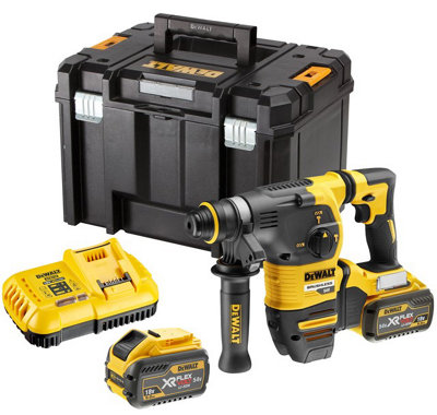 Dewalt DCH333X2 54v XR FlexVolt Cordless Brushless SDS+ Hammer Drill - 2 x 9ah