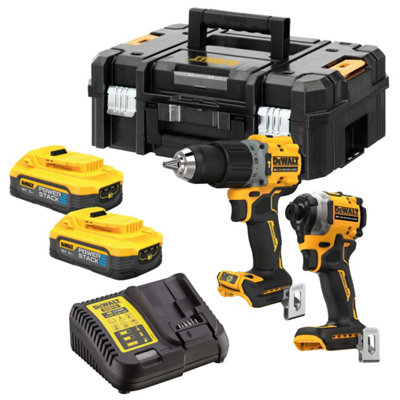 Dewalt DCK2050H2T 18v XR Brushless Powerstack Combi Hammer Drill + Impact Driver