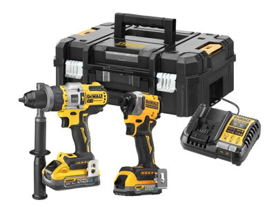 Dewalt DCK2052H1E1T-GB Impact Driver & Combi Drill Set 18V 1 x 1.7Ah & 1 x 5.0Ah