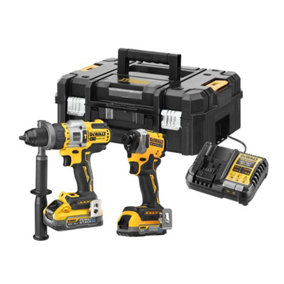 Dewalt DCK2052H1E1T-GB Impact Driver & Combi Drill Set 18V 1 x 1.7Ah & 1 x 5.0Ah