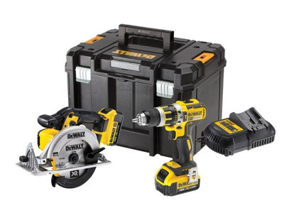 Dewalt DCK205M2T Twin Pack 18v DCD795 Drill Driver + DCS391 Circular Saw + Kit