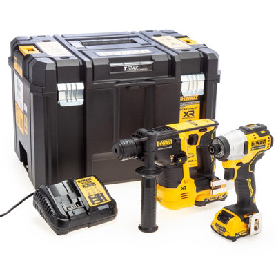 Dewalt DCK2104L2T 12v XR Brushless Impact Driver + SDS Hammer Drill Kit