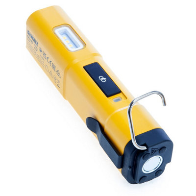 Dewalt DCL183 Rechargeable USB-C LED Flashlight Torch 3 Mode Impact Proof 200lm