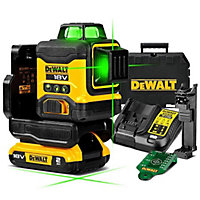 DeWalt DCLE34031D1 18V XR Compact Green Laser 3 x 360 Degree - 2.0Ah Battery